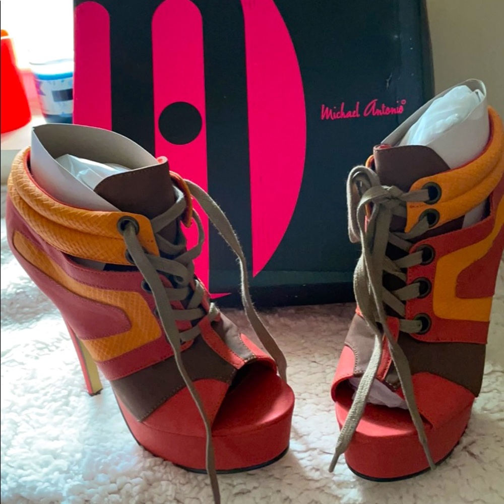 New Size 7 Platform Open Toe Heels